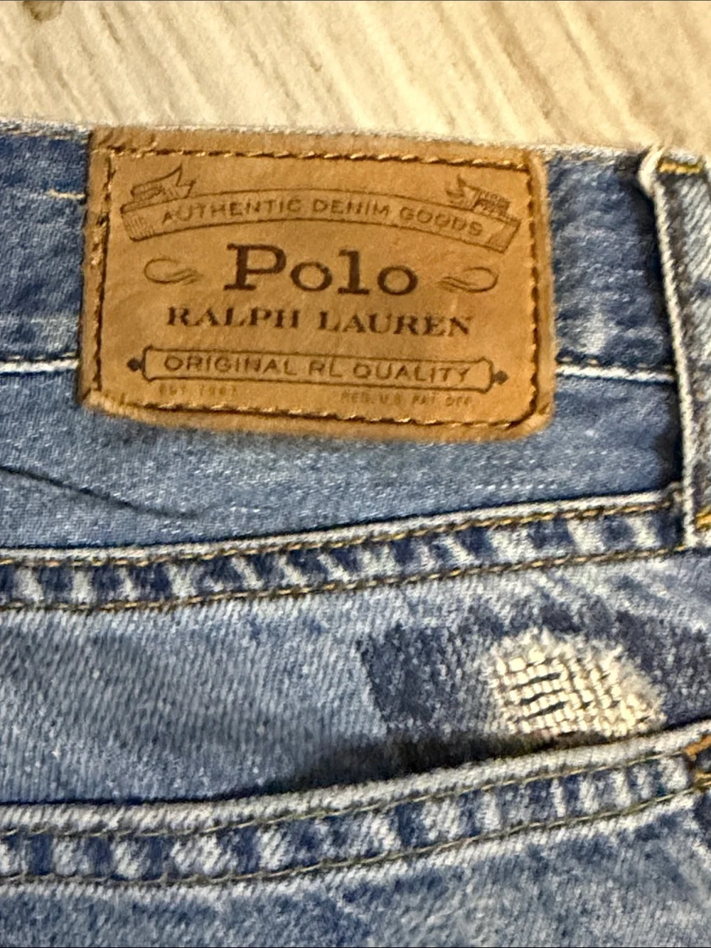 Ralph Lauren Distressed Straight Light Blue Jeans